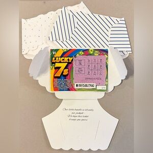 Baby Shower Favors- Diaper Lottery Ticket Holder - Cardstock Mini Diapers